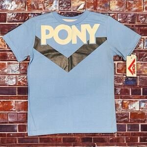 PONY Light Blue Graphic Tee Short Sleeve NWT Boys Size 8